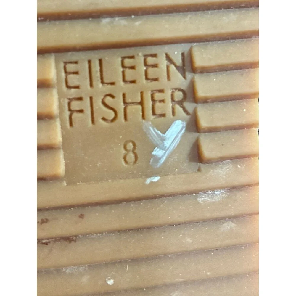 Eileen Fisher Gladiator Criss Cross Open Toe Suede Platform Wedge Tan Sandal Sz8